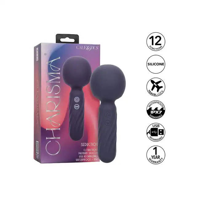CalExotics - Charisma Seduction. Różdżka która posiada 12 funkcji, wodoodporny silikon, pamięć funkcji
