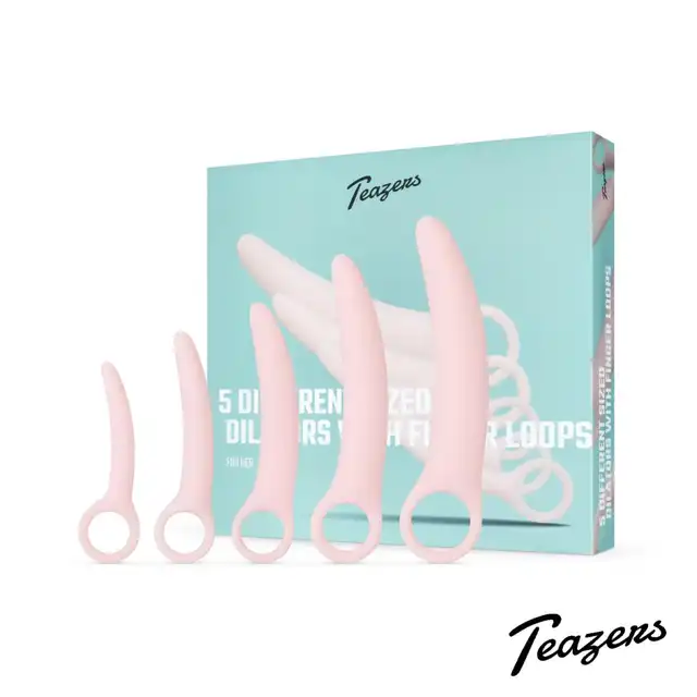 Teazers - Vaginal Dilator Set. Różowy zestaw 5 rozszerzaczy waginalnych, idealny dla osób pragnących poprawić elastyczność