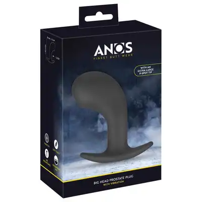 Anos - Big Head Prostate Plug. Wtyczka analna z dużą, masującą główką, profesjonalista od prostaty z wibracjami