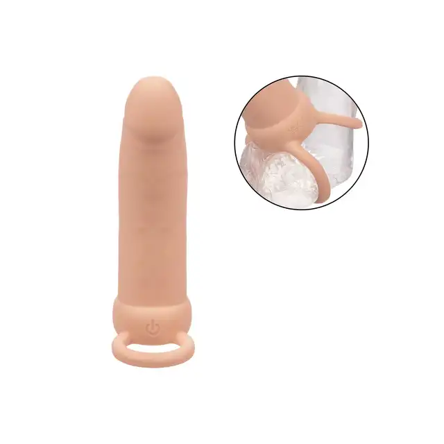 CalExotics - Performance Maxx Rechargeable Thick Dual Penetrator. Nakładna na penisa posiadająca 10 funkcji, zwiększoną grubość oraz pierścień na mosznę