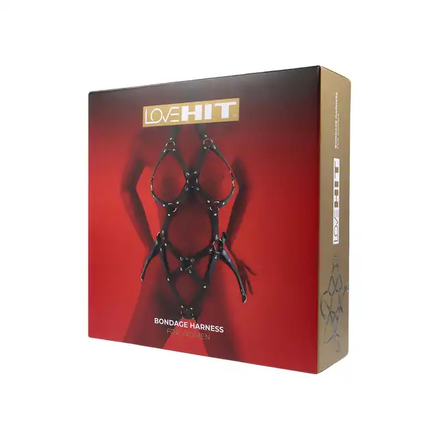 Virgite - Woman Bondage Body Harness Mod. 2 Black. Kobiecy harness z wegańskiej skóry prosto z Hiszpanii!