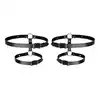 Bedroom Fantasies – Thigh Harness Black. Zabezpieczający pas na uda z metalowymi pierścieniami