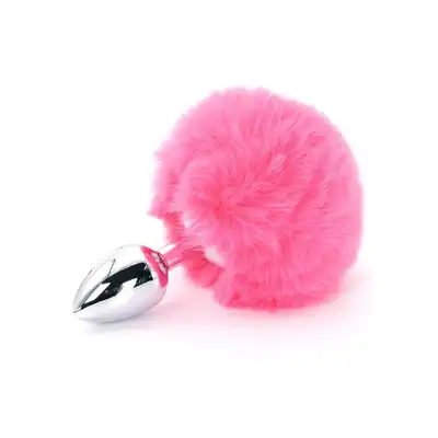 ToyJoy - Enchanting Bunnytail Buttplug. Korek analny o gładkiej powierzchni, zakończony uroczym, różowym, króliczym ogonkiem.