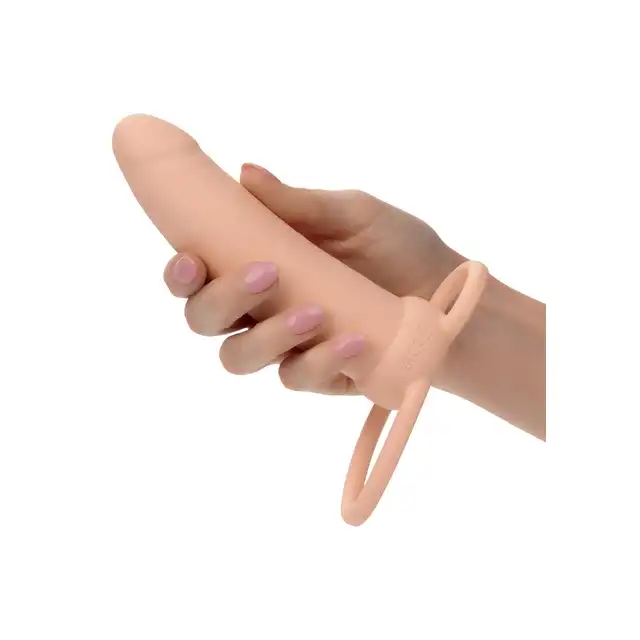 CalExotics - Performance Maxx Rechargeable Thick Dual Penetrator. Nakładna na penisa posiadająca 10 funkcji, zwiększoną grubość oraz pierścień na mosznę
