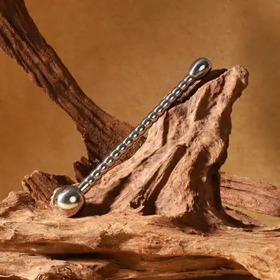Kiotos SteelSeries - Solid Penis Plug Long Wand 10mm. Długi dilator z kulą – 10 mm, stal nierdzewna