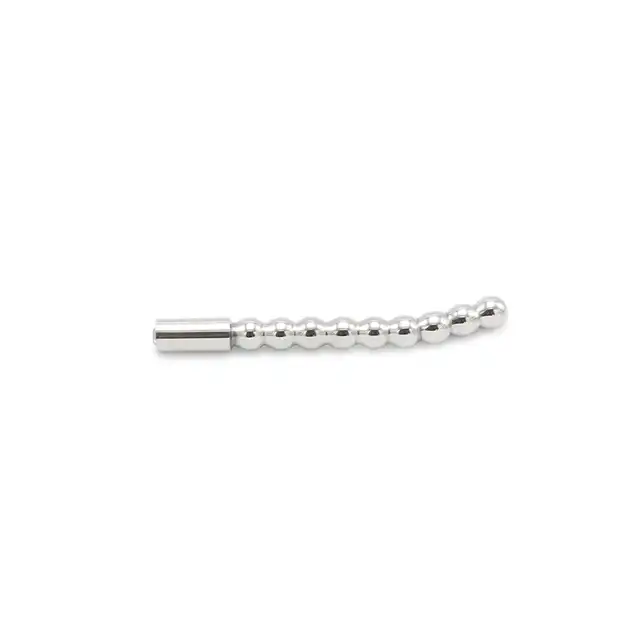 Kiotos SteelSeries - Solid Plug Beaded Curved Small. Dilator z zakrzywioną formą i ozdobnym kryształkiem – 8 mm