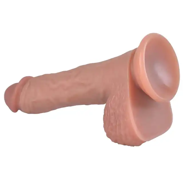 Erospace - Natural Play D5. Realistyczne dildo 21 cm z wysokiej jakości silikonu – intensywna przyjemność i komfort. 