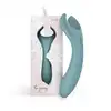 Bloom - The Peony Couple Vibrator Green. Wibrator dla par z dwustronnym użytkowaniem i technologią Swipe