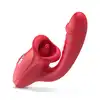Teazers - Dildo with Clitoris Stimulator. Wyjątkowy wibrator do intensywnej stymulacji wewnętrznej i zewnętrznej, wibracje i lizanie