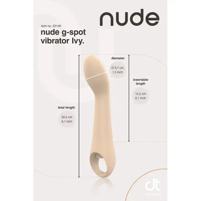 Nude - Ivy G-Spot Vibrator. Intensywnie stymulujący wibrator do punktu G, naturalna i bezpieczna przyjemność
