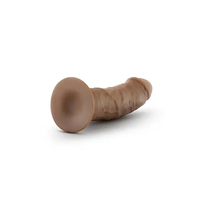 Au Naturel - 8 Inch Dildo Mocha. Realistyczne dildo z miękką zewnętrzną warstwą i twardym rdzeniem