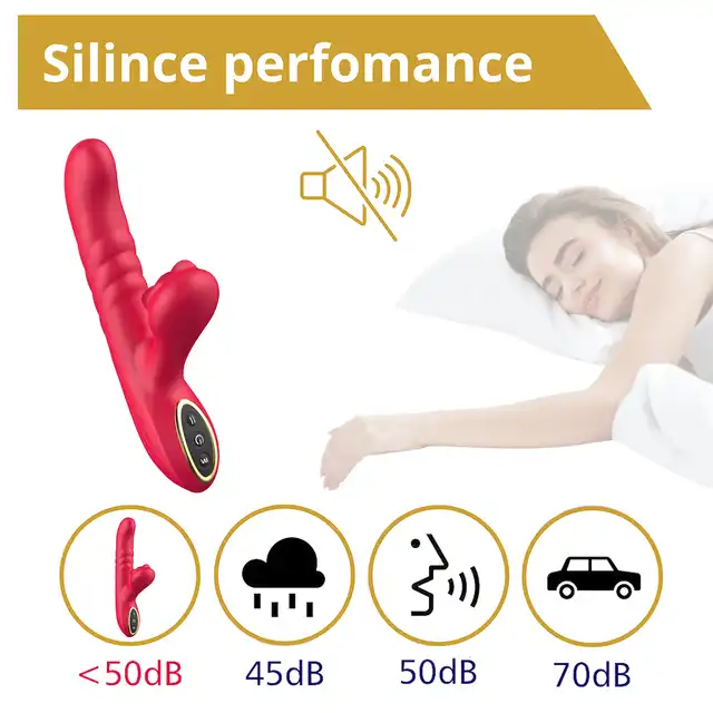 Erospace - Sweet Play G-spot Vibrator with Thrusting.  Wibrator z funkcją ruchu posuwistego, intensywna stymulacja punktu G i łechtaczki