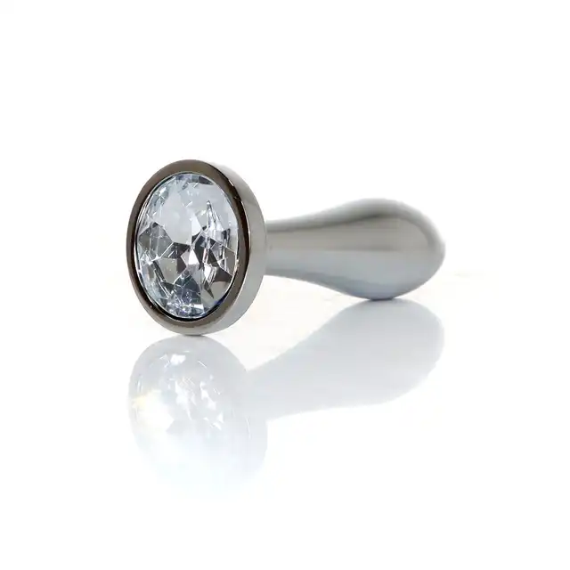 B-Series - Silver Plug Clear S. Ekskluzywna biżuteria analna ze stali nierdzewnej: elegancja, bezpieczeństwo i zmysłowe doznania w jednym
