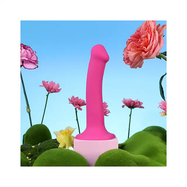 Loveline - Non-Phallic Vibrating Dildo Powerful Pink. Wibrujące dildo zaprojektowane z myślą o jak największym komforcie
