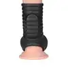 LoveToy - Wave Knights Ring Vibrating Penis And Scrotum Sleeve. Wibrujący rękaw na penisa i mosznę, intensywna stymulacja i mocniejsze doznania