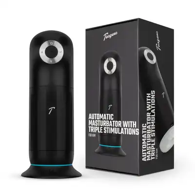 Teazers - Automatic Masturbator with Triple Stimulation. Luksusowy masturbator męski z funkcjami wibracji, pchania i podgrzewania