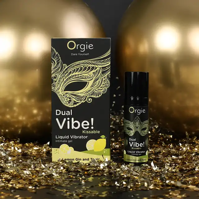 Orgie - Dual Vibe! Lemon Gin and Tonic. Intensywny wibrator w płynie o smaku cytrynowego ginu z tonikiem