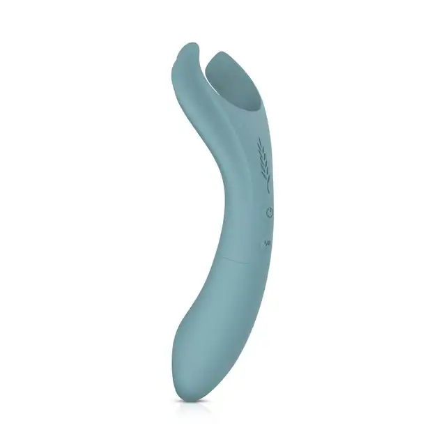 Bloom - The Peony Couple Vibrator Green. Wibrator dla par z dwustronnym użytkowaniem i technologią Swipe