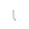 Kiotos SteelSeries - Solid Plug Beaded Curved Small. Dilator z zakrzywioną formą i ozdobnym kryształkiem – 8 mm