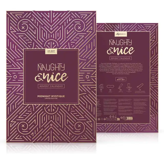 LoveBoxxx - Naughty &amp; Nice Advent Calendar. Erotyczny kalendarz adwentowy z akcesoriami dla kochanków, 24 dni zmysłowej przyjemności na święta