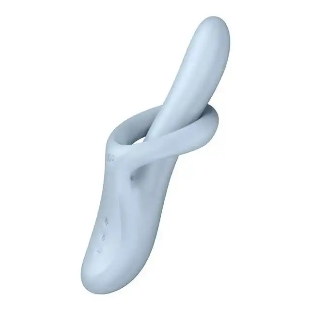 Satifsyer - Heat Flex 4 Light Blue. Wibracje, obroty i ciepło dla wyjątkowych doznań z precyzyjną stymulacją punktu G i łechtaczki