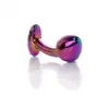 Bseries -  Jewellery Multicolour Curved Plug M. Luksusowy korek analny z wyprofilowaną konstrukcją, stworzony z myślą o bezpieczeństwie i komforcie