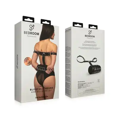 Bedroom Fantasies – Blissfully Bound Arm Restraint Set Black. Zestaw do krępowania rąk