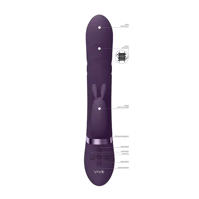 Vive Nari - Vibrating and Rotating Beads, G-Spot Rabbit - Purple