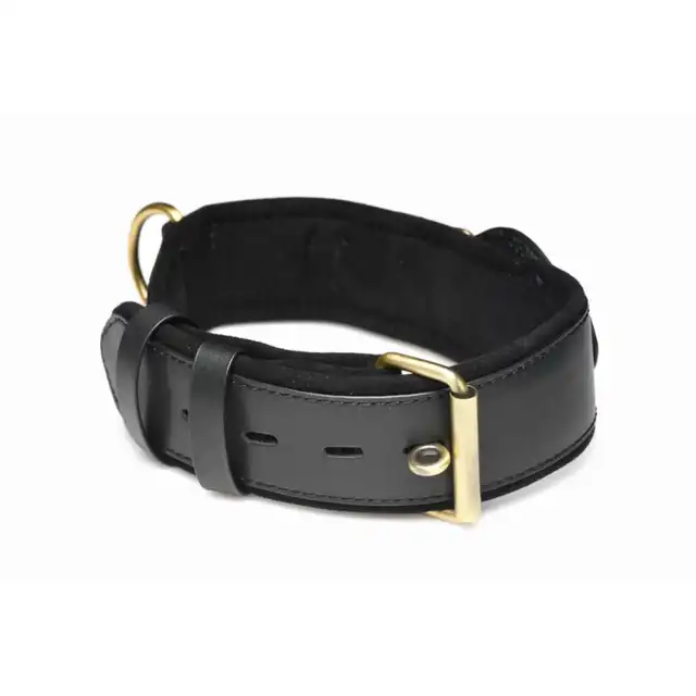 Master Series - Tracking Collar Black. Czarna obroża śledząca dla uległego z miejscem na AirTag – styl i pełna kontrola