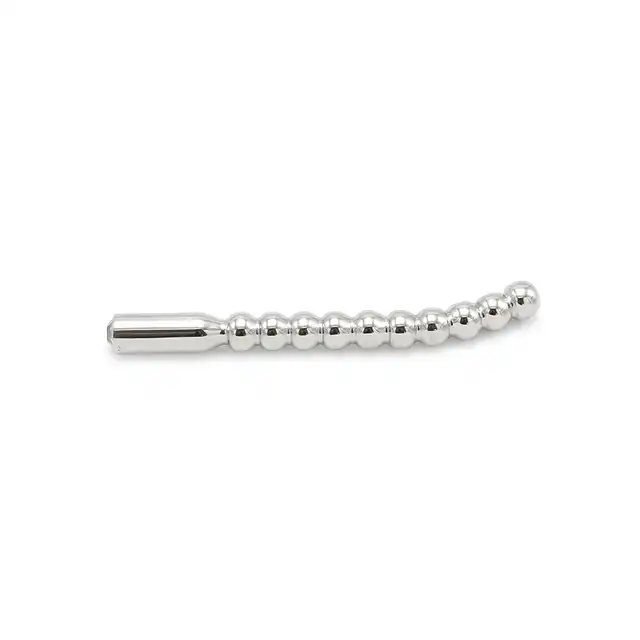 Kiotos SteelSeries - Solid Plug Beaded Curved Large. Zakrzywiony dilator z kulkami – 10 mm, stal nierdzewna