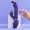 Vive - Gada Vibrating Bunny Ear G-Spot Rabbit with Pulse Wave Shaft Purple. Wibrator z króliczym uchem i wałkiem pulsacyjnym do stymulacji punktu G