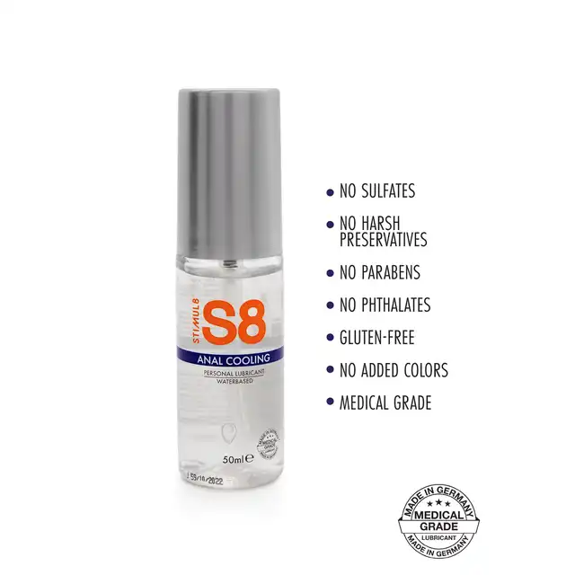 S8 - Anal Cooling Personal Waterbased Lubricant 50ml. Chłodzący lubrykant analny na bazie wody, dodaj odrobinę dreszczyku