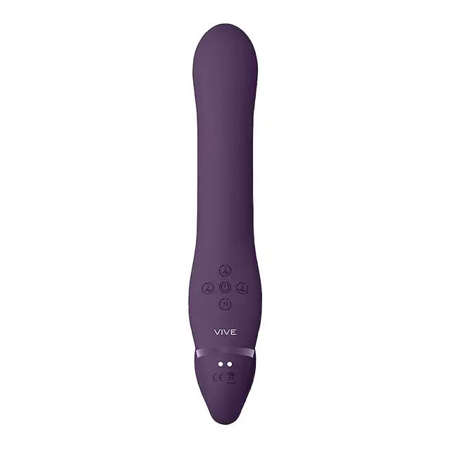 Vive - Ai Dual Vibrating &amp; Air Wave Tickler Strapless Strapon Purple. Strapless G-spot wibrator, unikalna technologia fal powietrznych