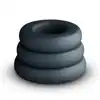 Boners - Large Cock Ring Set. Zestaw trzech silikonowych pierścieni erekcyjnych, dłuższa i mocniejsza erekcja