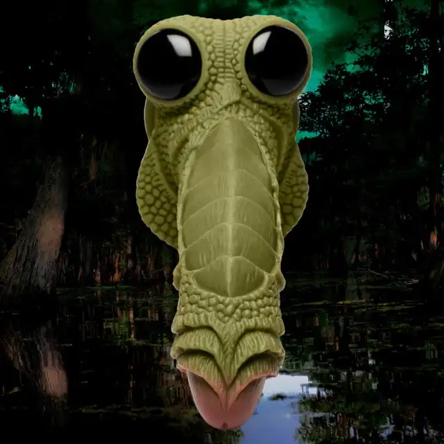 Creature Cocks - Scaled Swamp Monster Dildo. Dildo w kształcie łuskowanego potwora z bagien, fantazyjny design i intensywna stymulacja