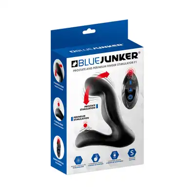 Blue Junker - Prostate And Perineum Stimulator. Ruchomy stymulator prostaty i krocza z dwoma silnikami do podwójnie intensywnej stymulacji