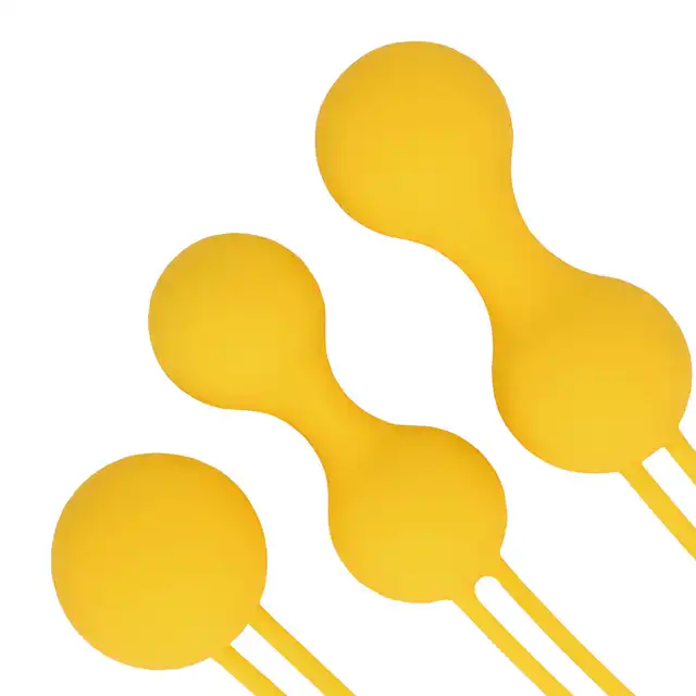 Loveline - Kegel Ball Exercise Set Lemonade Yellow. Zestaw 3 kulek gejszy do treningu mięśni kegla