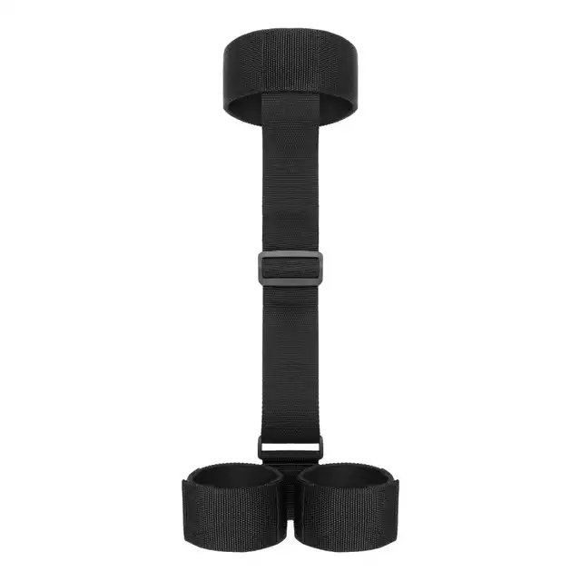 Bedroom Fantasies – Soft Straps Arm and Neck Restraints. Zestaw ograniczający na ręce i szyję w kolorze czarnym