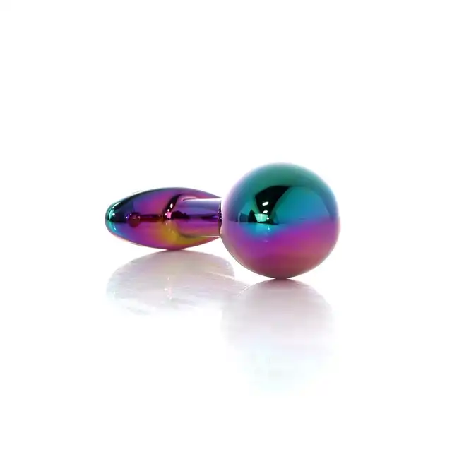 Bseries -  Jewellery Multicolour Curved Plug M. Luksusowy korek analny z wyprofilowaną konstrukcją, stworzony z myślą o bezpieczeństwie i komforcie