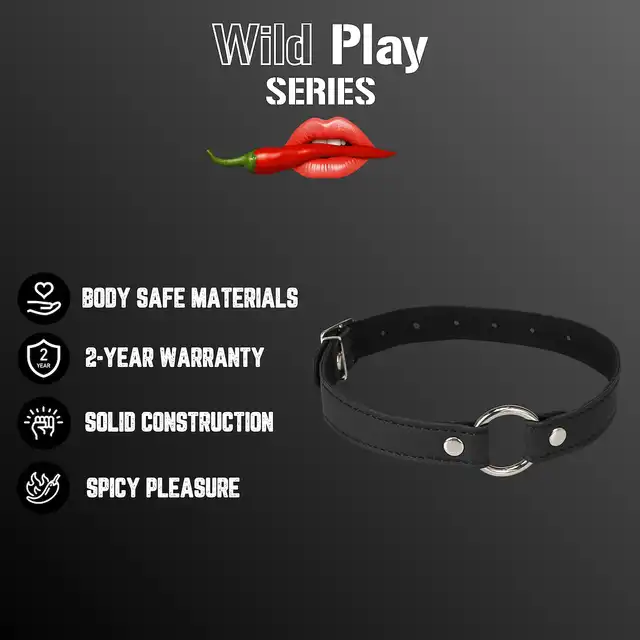 Erospace - Wild Play Chocker with Ring C17. Elegancka obroża na szyję z metalowym pierścieniem, podkreśl swoją dominację