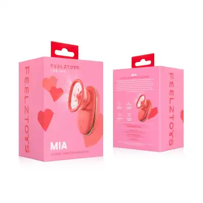 Feelztoys - Mia Red. Innowacyjny wibrator do stymulacji łechtaczki z funkcją lizania, wibracji i ssania