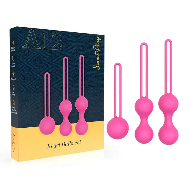 Erospace - Sweet Play Kegel Balls Set. Zestaw kulek Gejszy – skuteczny trening mięśni Kegla dla zdrowia i przyjemności