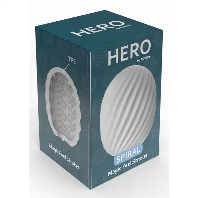 ToyJoy - Hero Mini Masturbator Spiral. Spiralny, ergonomiczny masturbator, który oferuje niezrównane doznania dzięki swojej strukturze