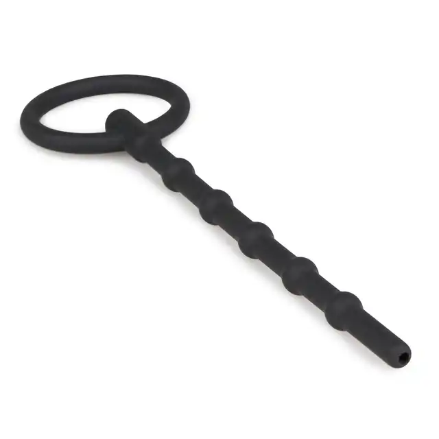 Sinner Gear - Long Hollow Silicone Penis Plug. Długi, elastyczny silikonowy dilator z otworem.