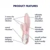 Satisfyer - Air Pump Bunny 3 Pink. Intensywnie stymulujący wibrator z króliczkiem i nadmuchiwaną końcówką dla niezrównanych doznań