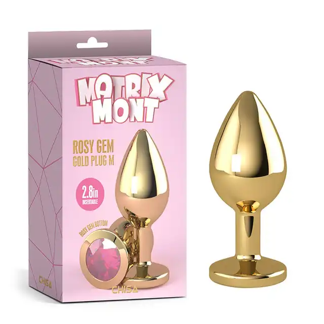 Matrix Mont - Rosy Gem Gold Plug. Róż, elegancja i delikatna stymulacja w rozmiarze M.