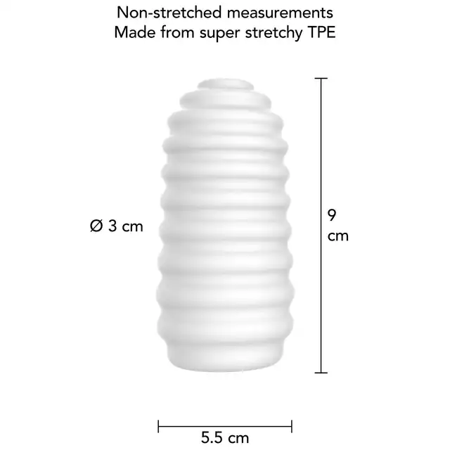 ToyJoy - Hero Medium Masturbator Ribs. Niewielki masturbator o wyjątkowych strukturach stymulujących, intensywna masturbacja
