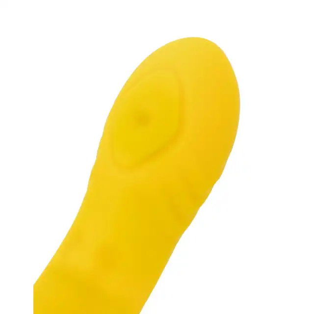 Rimba Toys - Malmö Vibrator Yellow USB. Żółty wibrator z króliczkiem. Stymulacja punktu G, łechtaczki oraz ruch posuwisty. 