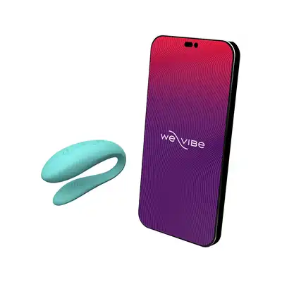 We-Vibe Sync Lite Aqua. Intuicyjny wibrator, wspólne wibracje, idealny dla początkujących par, w kolorze niebieskim