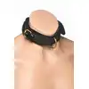 Master Series - Tracking Collar Black. Czarna obroża śledząca dla uległego z miejscem na AirTag – styl i pełna kontrola
